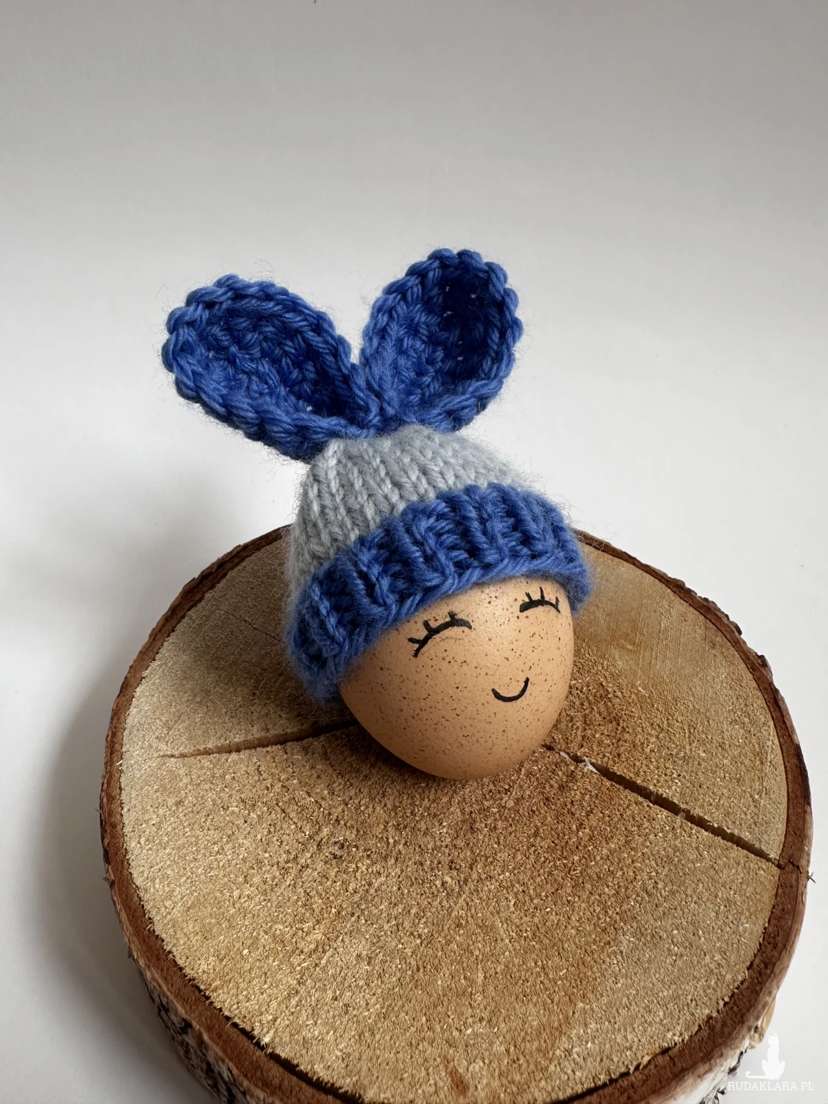 Czapeczka z uszami zająca na jajka wielkanocne - 1 szt.